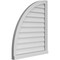 Ekena Millwork Quarter Round Top Left Surface Mount PVC Gable Vent w/ 2"W x 2"P Brickmould Sill Frame, 28"W x 32"H GVPQL28X3203SN - alternate 4